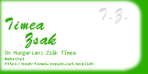 timea zsak business card